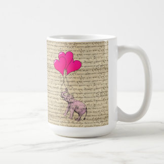 Roze olifantenballonnen koffiemok
