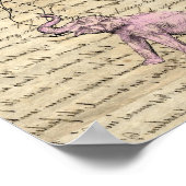 Roze olifantenballonnen poster (Hoek)