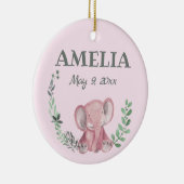 Roze olifantenkeramisch Ornament (Rechts)