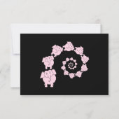 Roze olifantenspiraal. RSVP kaartje (Achterkant)