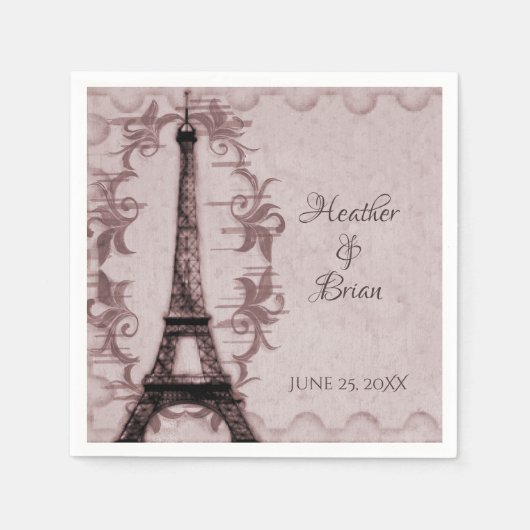 Roze olifantentoren, trouwe papier, luiers servet (Voorkant)