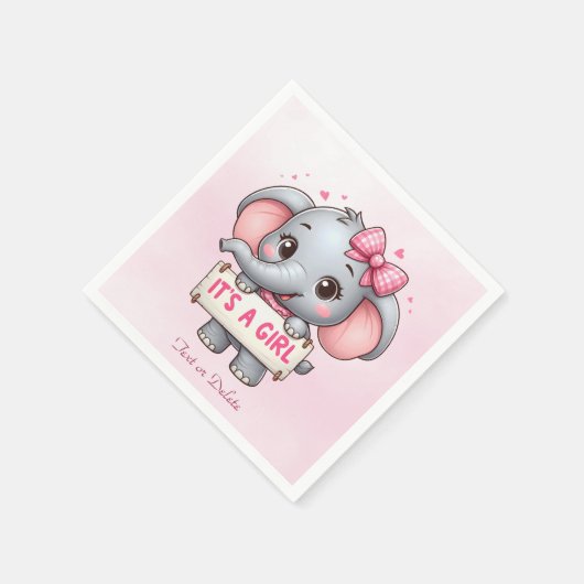 Roze olifantservetten servet (Hoek)