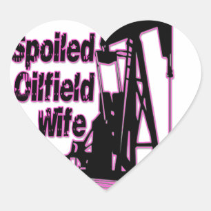 Roze olifield Wife Hart Sticker