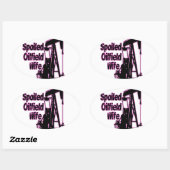 Roze olifield Wife Ovale Sticker (Vel)
