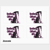 Roze olifield Wife Rechthoekige Sticker (Vel)