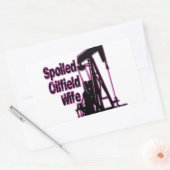 Roze olifield Wife Rechthoekige Sticker (Envelop)