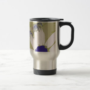 Roze Olive Green Daisy Floral Art Reisbeker
