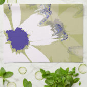 Roze Olive Green Daisy Floral Art Theedoek (Gevouwen)
