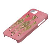  Roze & Olive Roos Giraffes iPhone Case (Onderkant)