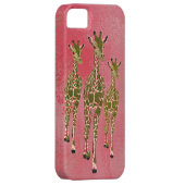  Roze & Olive Roos Giraffes iPhone Case (Back/Rechts)