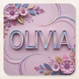 Roze Olivia Onderzetter Set