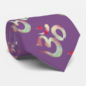 Roze om. Aum, Waterverf Om Stropdas (Opgerold)