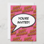 Roze om het even welke Leeftijd Happy Birthday Par Kaart (Achterkant)