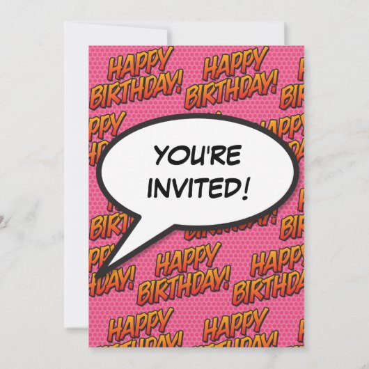 Roze om het even welke Leeftijd Happy Birthday Par Kaart (Achterkant)