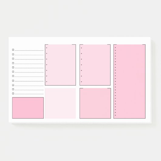 Roze om lijst Post-it® notes te doen (Voorkant)
