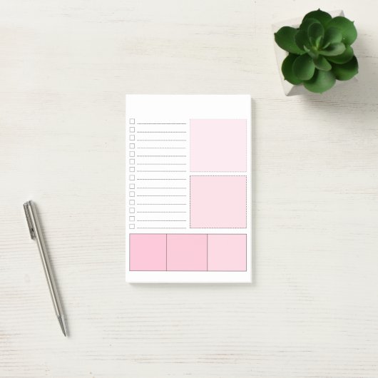 Roze om lijst Post-it® notes te doen (Kantoor)