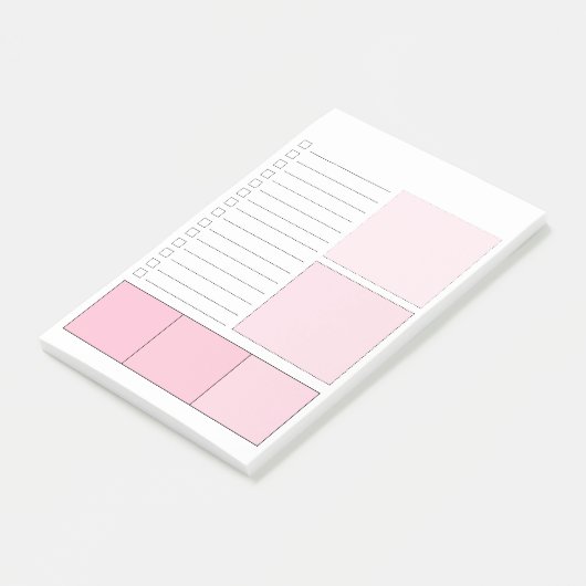 Roze om lijst Post-it® notes te doen (Schuin)