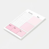 Roze om lijst Post-it® notes te doen (Schuin)