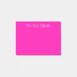 Roze om lijst te doen post-it® notes