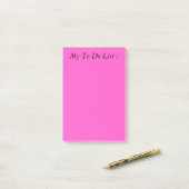 Roze om lijst te doen post-it® notes (Op bureau)
