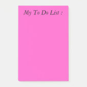 Roze om lijst te doen post-it® notes (Voorkant)