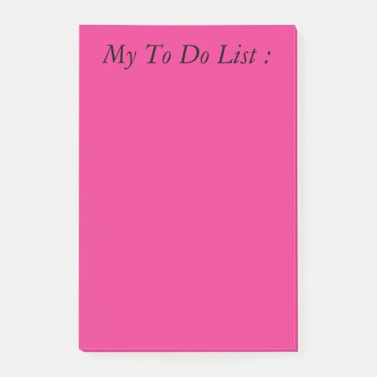 Roze om lijst te doen post-it® notes (Voorkant)