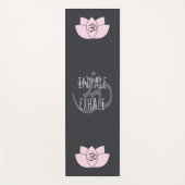 Roze om & Lotus Flower Inhale Exhale Yogamat (Voorkant)