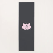 Roze om & Lotus Flower Inhale Exhale Yogamat (Achterkant)