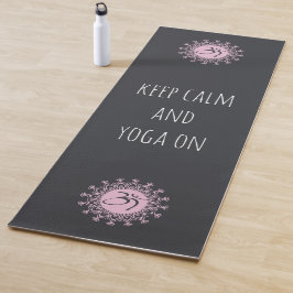Roze om & Mandala Houd kalm en Yoga aan Yogamat