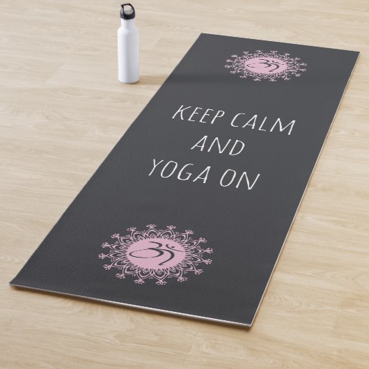 Roze om & Mandala Houd kalm en Yoga aan Yogamat (In situ)