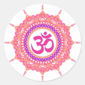 Roze om mandala labels (Voorkant)