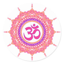 Roze om mandala sticker