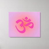 Roze om-symbool canvas afdruk (Voorkant)