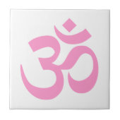 Roze om-symbool tegeltje (Voorkant)