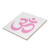 Roze om-symbool tegeltje (Zijkant)