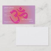 Roze OM-symbool visitekaartje (Voorkant / Achterkant)