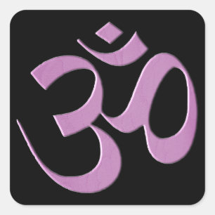 Roze Om  Vierkante Sticker