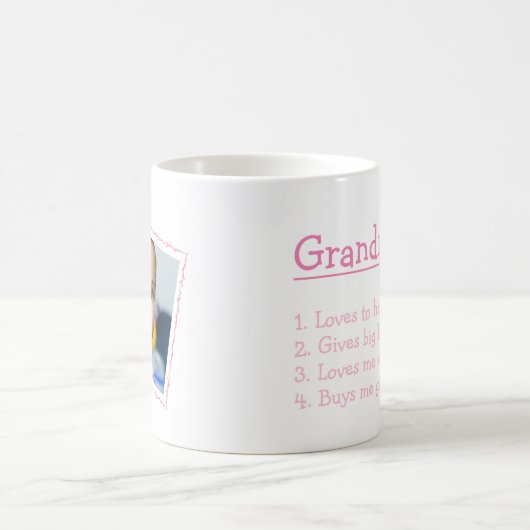 Roze Oma Definities Traits Custom Photograph Koffiemok (Center)