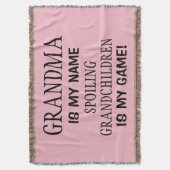 Roze oma is mijn naam Spoiling Grandchildren Deken (Voorkant Verticaal)
