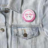 Roze oma om Baby shower te worden Ronde Button 5,7 Cm (In situ)