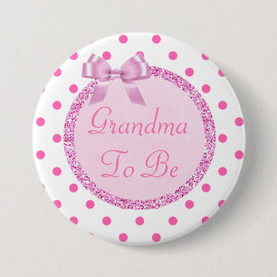 Roze oma om Baby shower te zijn Ronde Button 7,6 Cm