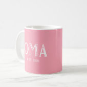 Roze Oma Oprichtingsjaar Koffiemok (Voorkant links)