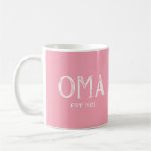 Roze Oma Oprichtingsjaar Koffiemok (Links)