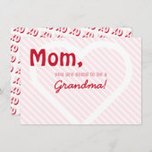 Roze oma Valentijn Ultrasound Zwangerschap Aankondiging (Voorkant / Achterkant)