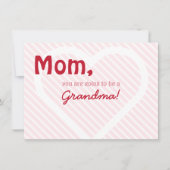 Roze oma Valentijn Ultrasound Zwangerschap Aankondiging (Voorkant)