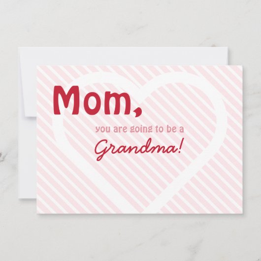 Roze oma Valentijn Ultrasound Zwangerschap Aankondiging (Voorkant)