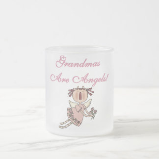 Roze oma's zijn Angels Tshirts en cadeaus Matglas Koffiemok
