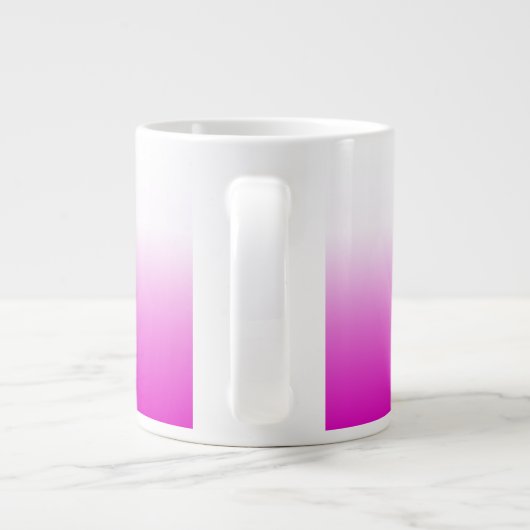 Roze Ombr Gradient Achtergrond Design-60416 Grote Koffiekop (Achterkant)