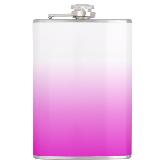 Roze Ombr Gradient Achtergrond Design-60416 Heupfles (Voorkant)