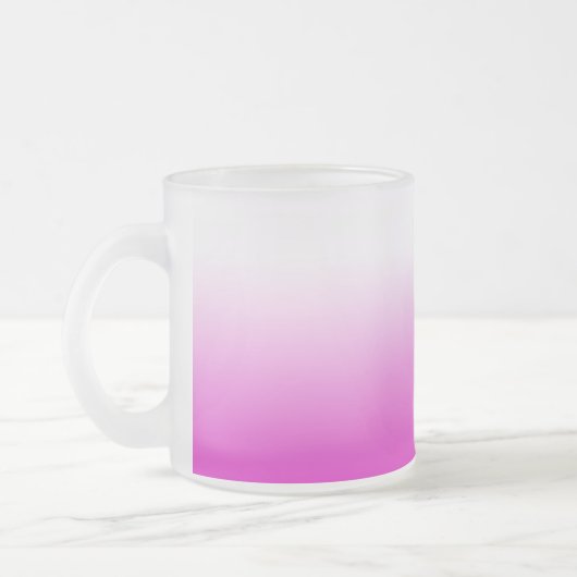 Roze Ombr Gradient Achtergrond Design-60416 Matglas Koffiemok (Links)
